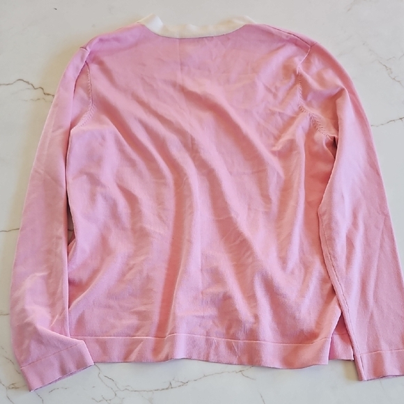 Lauren Ralph Lauren Pink and Cream Cardigan - Picture 4 of 4